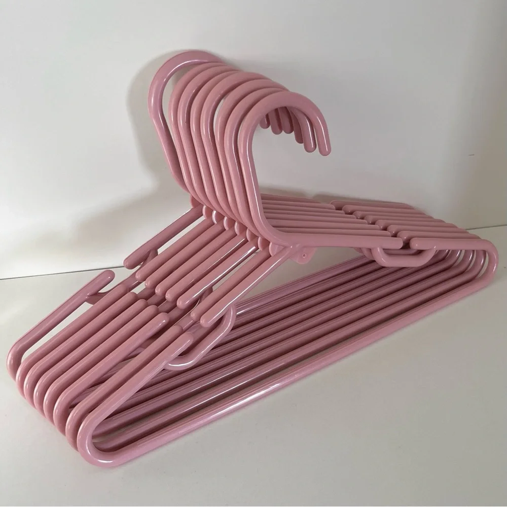 Hold Vintage dusty rose narrow shoulders 12” hangers set of 8